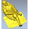 Панно "Сидящий мудрец" - 3D модель STL для ЧПУ