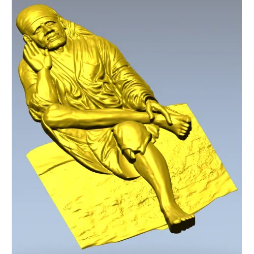 Панно "Сидящий мудрец" - 3D модель STL для ЧПУ