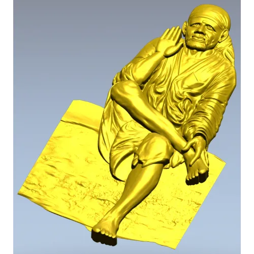 Панно "Сидящий мудрец" - 3D модель STL для ЧПУ