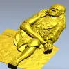 Панно "Сидящий мудрец" - 3D модель STL для ЧПУ