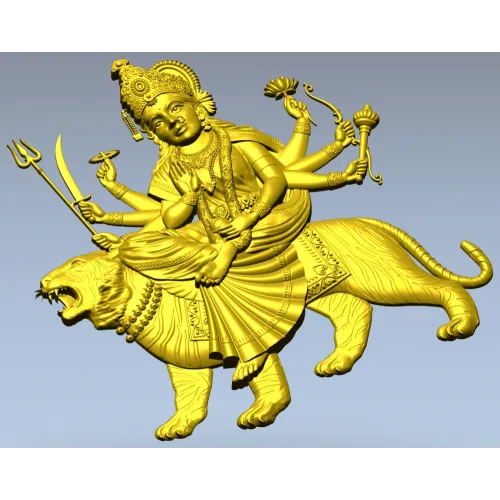 3D модель Дурга на тигре - stl для ЧПУ