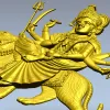 3D модель Дурга на тигре - stl для ЧПУ
