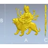 3D модель Дурга на тигре - stl для ЧПУ