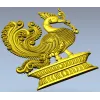 Фантазийная птица в рельефе - STL модель для ЧПУ
