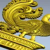 Фантазийная птица в рельефе - STL модель для ЧПУ