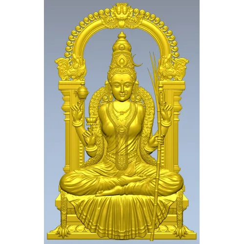 Lakshmi Throne Relief STL for CNC