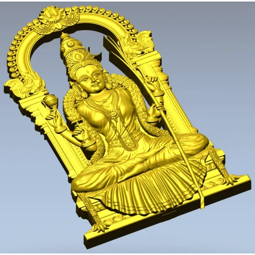 Lakshmi Throne Relief STL for CNC