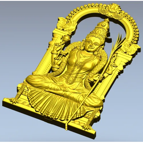 Lakshmi Throne Relief STL for CNC