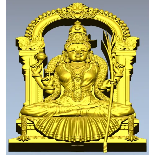 Lakshmi Throne Relief STL for CNC
