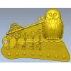 Сова-хранитель - 3D модель STL для ЧПУ: настенная ключница