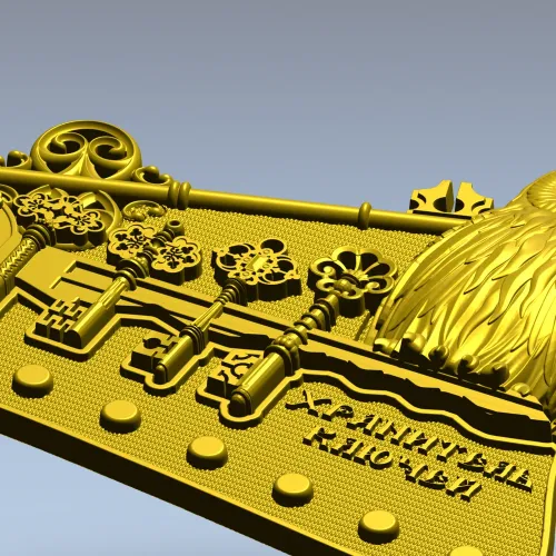 Сова-хранитель - 3D модель STL для ЧПУ: настенная ключница