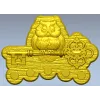 Панно "Сова с ключом" - STL модель для ЧПУ
