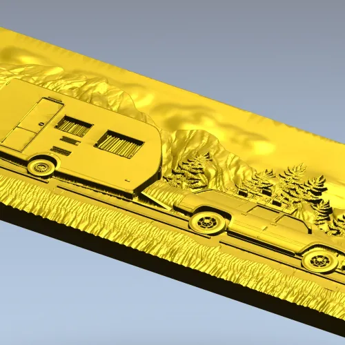 Караван в горах - 3D модель STL панель для ЧПУ