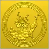 Павлин и пион - 3D модель STL для ЧПУ