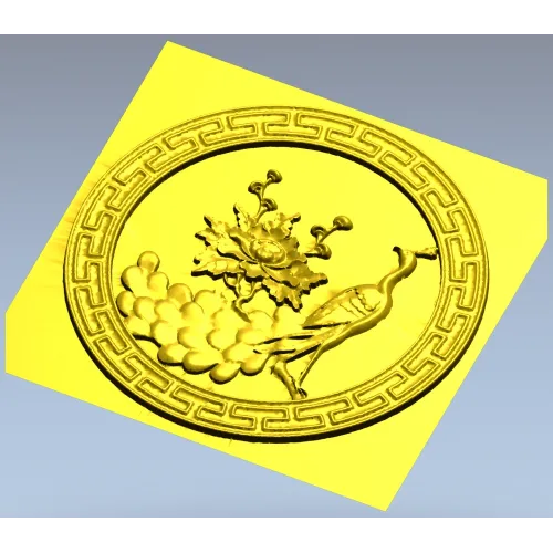 Павлин и пион - 3D модель STL для ЧПУ
