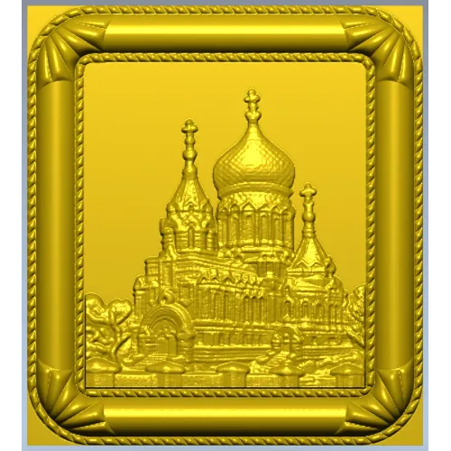 3D модель STL панно "Купола старого храма" для ЧПУ