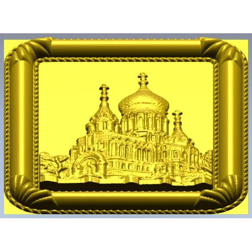 3D модель STL панно "Купола старого храма" для ЧПУ