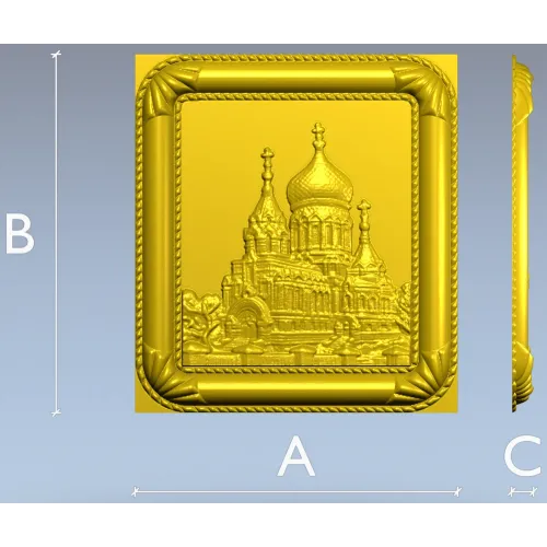 3D модель STL панно "Купола старого храма" для ЧПУ
