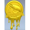 3D модель панно "Ни хвоста - ни чешуи" (STL для ЧПУ)