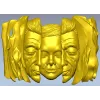 Барельеф "Три лика в драпировке" - 3D STL модель для ЧПУ