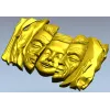 Барельеф "Три лика в драпировке" - 3D STL модель для ЧПУ