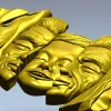 Барельеф "Три лика в драпировке" - 3D STL модель для ЧПУ