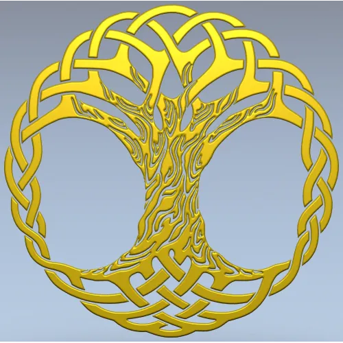 Celtic Interlaced Tree of Life STL for CNC carving