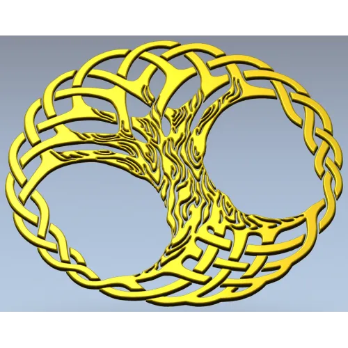 Celtic Interlaced Tree of Life STL for CNC carving