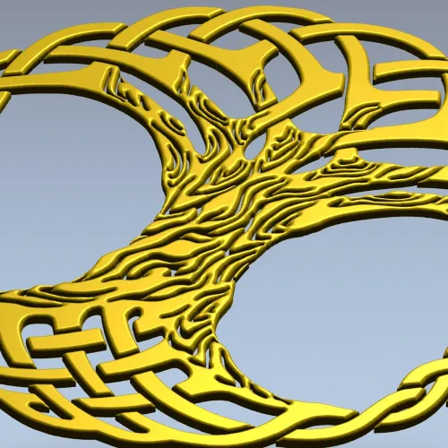 Celtic Interlaced Tree of Life STL for CNC carving