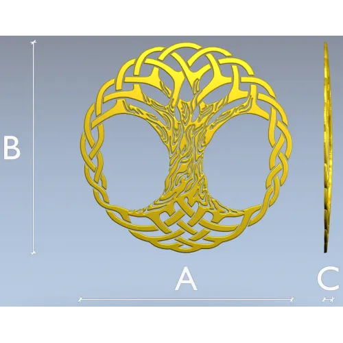 Celtic Interlaced Tree of Life STL for CNC carving