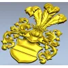 Герб с перьевым шлемом - 3D модель STL для ЧПУ
