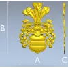 Герб с перьевым шлемом - 3D модель STL для ЧПУ