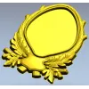 Oval Frame with Oak Leaves - Detailed STL 3D Model for CNC
