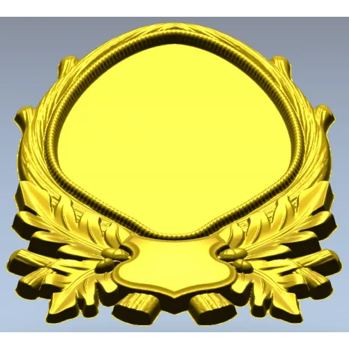 Oval Frame with Oak Leaves - Detailed STL 3D Model for CNC