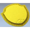 Ornate Shield Plaque 3D STL for CNC - Floral Border & Woven Field