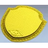 Ornate Shield Plaque 3D STL for CNC - Floral Border & Woven Field