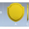 Ornate Shield Plaque 3D STL for CNC - Floral Border & Woven Field
