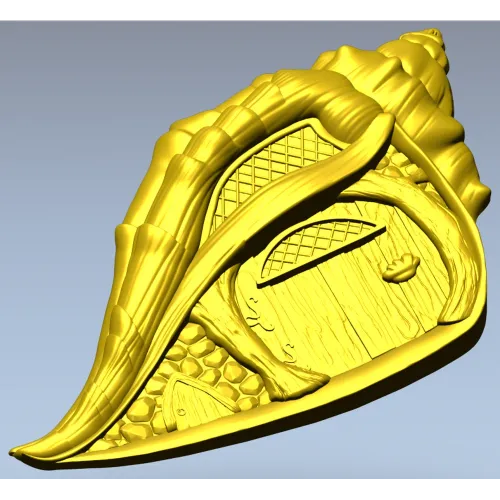 Shell Cottage Relief - STL 3D model for CNC