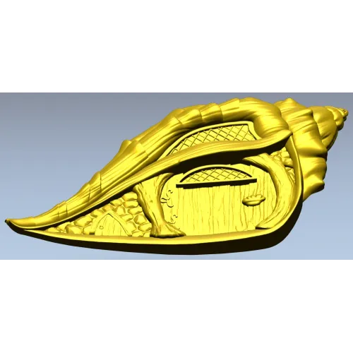 Shell Cottage Relief - STL 3D model for CNC