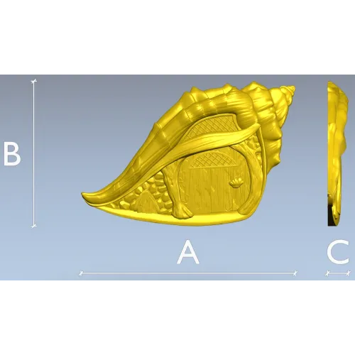 Shell Cottage Relief - STL 3D model for CNC