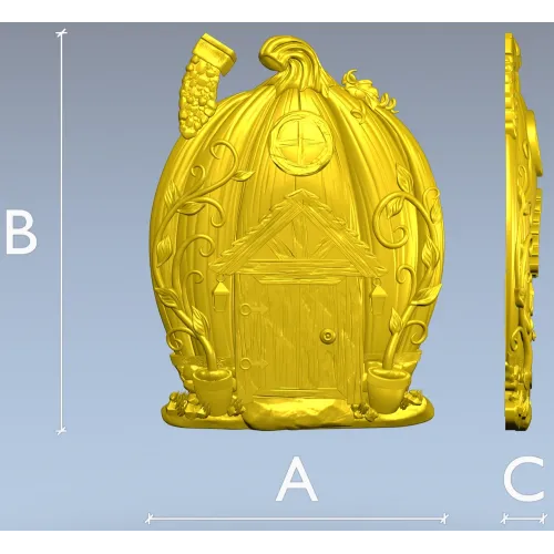 Тыквенный домик - 3D модель STL для ЧПУ