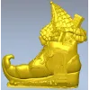Elf Boot Cottage - detailed STL 3D model for CNC milling