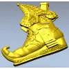 Elf Boot Cottage - detailed STL 3D model for CNC milling