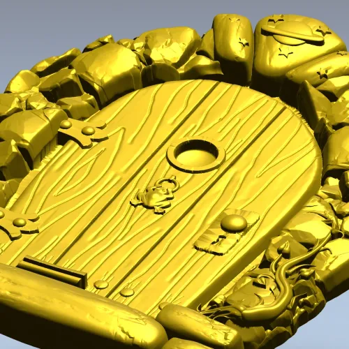Starstone Cottage Door - STL 3D model for CNC carving