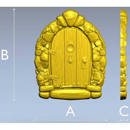 Starstone Cottage Door - STL 3D model for CNC carving