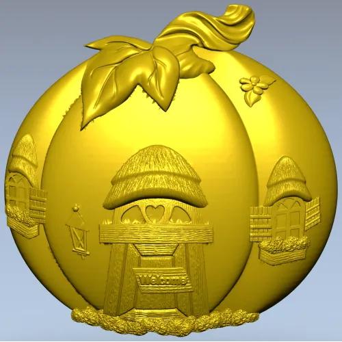 Домик в тыкве - 3D модель STL для ЧПУ