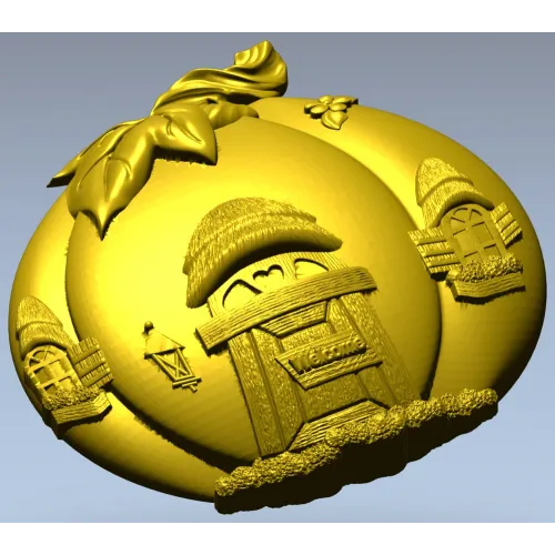 Домик в тыкве - 3D модель STL для ЧПУ