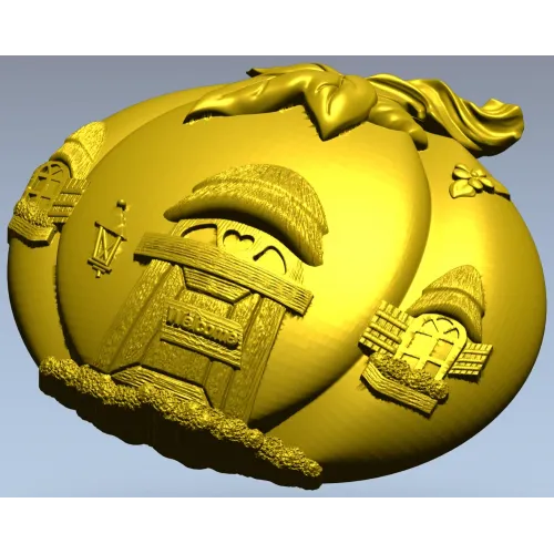 Домик в тыкве - 3D модель STL для ЧПУ