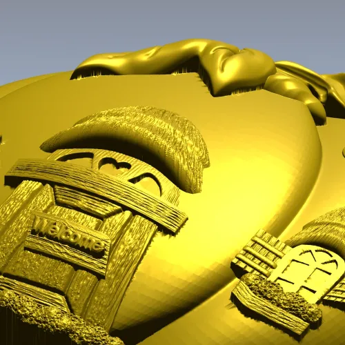 Домик в тыкве - 3D модель STL для ЧПУ