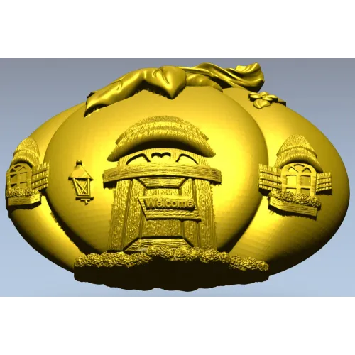 Домик в тыкве - 3D модель STL для ЧПУ